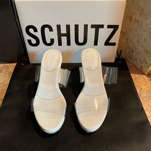 SCHUTZ Ariel mid wedge sandal, 8.5